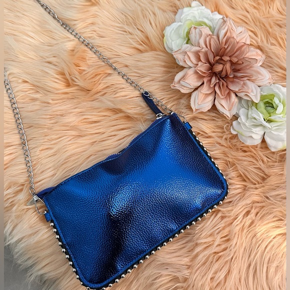 Multicolor Metallic Stud Women's Crossbody Handbag With Chain Strap NEW! - Picture 8 of 11